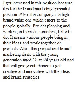 Task 1.c. Marketing Job Reflection